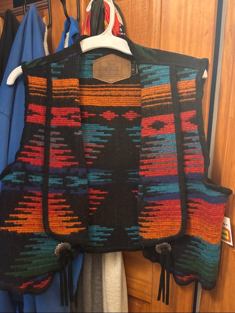 Woolrich Vintage Multicolor Southwestern Knit Vest size M